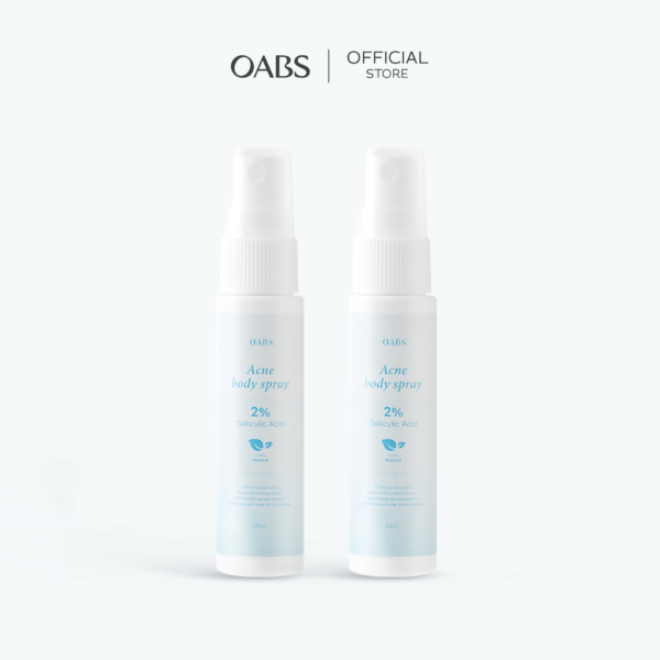 OABS 2% Salicylic Acne Body Spray 50ml Double Pack